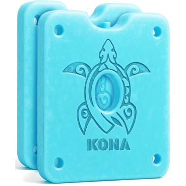 Imagem de Kona Grandes bolsas de gelo reutilizáveis para refrigeradores – bolsas de gelo mais frias com design de tartaruga para resfriados de longa duração, pacotes de freezer, bolsas de gelo resfriadoras –