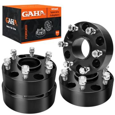 Imagem de Espaçadores de roda forjada de 6 x 139,7 mm, 6 x 5,5 mm, furo de cubo de 78,1 mm, compatível com Chevrolet K1500 Suburban Tahoe Silverado Express Cadillac GMC com pinos de rosca M14 x 1,5, adaptadores