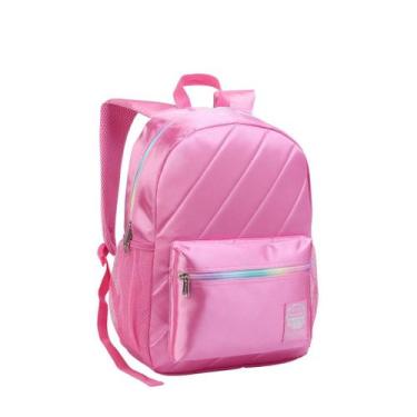 Imagem de Mochila Escolar Feminina Cetim Brilhante Juvenil Faculdade - Seanite, 