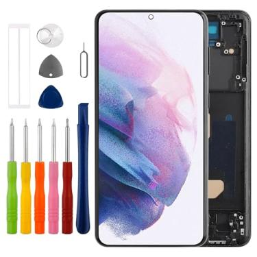 Imagem de Duotipa Tela TFT de 6,7 polegadas para Samsung Galaxy S21+ 5G /S21 Plus 5G SM-G996 (Preto com Moldura) Display LCD Touch Screen Substituição com Conjuntos de Ferramentas - Sem suporte para impressão