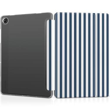 Imagem de MEEgoodo Capa para Samsung Galaxy Tab A9 Plus 27.9 cm 2024 2023 (compatível com o modelo SM-X210/X216/X218), capas para tablet A9+ com textura de seda e capa traseira transparente de policarbonato