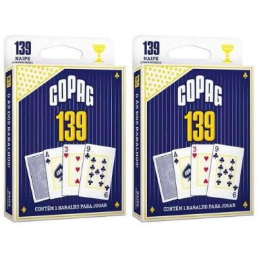 Imagem de 2 Baralhos Copag 139 Naipe Convencional Azul