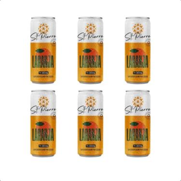 Imagem de Bebida Zero Açúcar St. Pierre Laranja Bcaa Lata 310ml 6 Uni