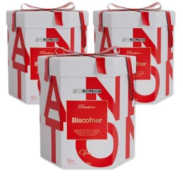 Imagem de Panettone Ofner Biscofner Kit 3 unidades 1kg