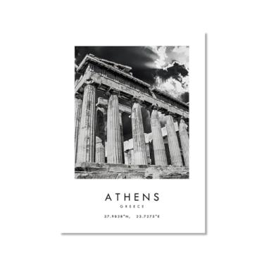 Imagem de Pôster de cidade preto e branco - impressão de viagem Roma Las Vegas Veneza Paris Sydney Amsterdã Amalfi Sanfrancisco Pintura em tela impressões de paisagem da cidade do mundo imagens de parede pôster