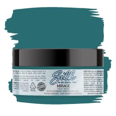Imagem de All-in-One Mineral Paint | Dixie Belle Silk | Mirage (4oz) | Calm Blue-Green All-in-One Water Based Primer + Topcoat | Durable Furniture Paint | Low Reflective Finish