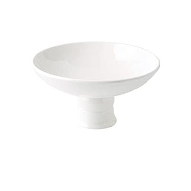 Imagem de YYBOES Prato de servir, prato de servir, pratos frios de cerâmica, prato de chá de frutas, pés altos, hotel, restaurante, restaurante, prato de concepção, prato de concepção, prato frio, talheres