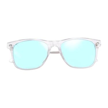 Imagem de Generic Óculos de Sol Musicais, Alto-falantes Com Microfone Alto (Lente Azul com Moldura Branca)