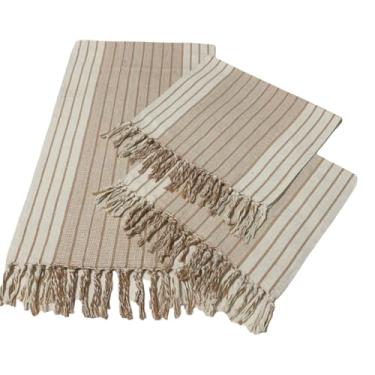 Imagem de Jogo de Passadeira de Tear, Tapete de Cozinha, 3 Peças(CARAMELO LISTRADINHO-T)