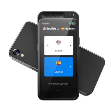 Imagem de Dispositivo tradutor de idiomas sem necessidade de WiFi, Tradutor de IA ChatGpt atualizado em tempo real bidirecional com mais de 138 idiomas offline, gravação e tradução de fotos e texto para viagens