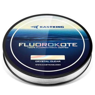 Imagem de Linha de pesca KastKing FluoroKote – 100% revestido de flúor puro – carretel premium de 274 m – Atualização da linha de fluorocarbono sólido de substituição da Mono Perfect, Clear, 8LB(3.60KG) 0.23mm-300Yard