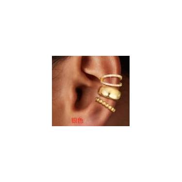 Imagem de Brincos de orelha prateados para mulheres, sem piercing, brincos de cartilagem, joias modernas, presentes para mulheres