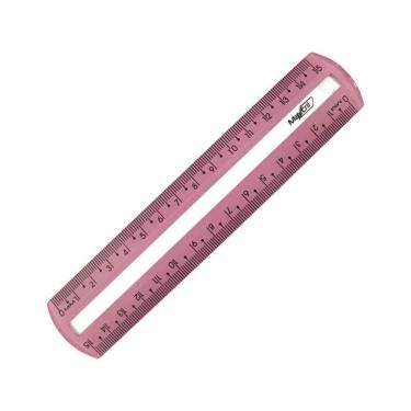 Imagem de Régua 15cm Guia De Leitura Maxcril Rosa