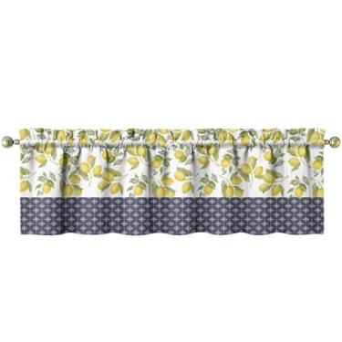 Imagem de Nojuikm Decoração de janela pequena engraçada com estampa de cortinas sobre a pia para cozinha, quarto, lavanderia, decoração de casa 45 x 137 cm