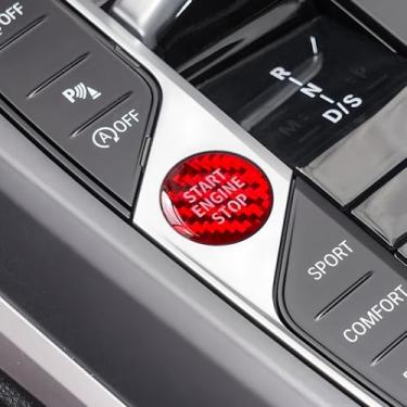 Imagem de BETTERHUMZ Adesivo decalque de botão de partida de carro para BMW G42 225i M240i G22 425i 430i G26 G20 G21 G28 G01 G45 G05 Z4 G29 2 3 4 I4 I3 Series X3 X5 Acessórios interiores de controle de fibra de