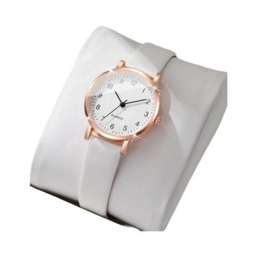 Imagem de Relógio De Pulso Feminino Com Mostrador Pequeno E Pulseira De Couro, R