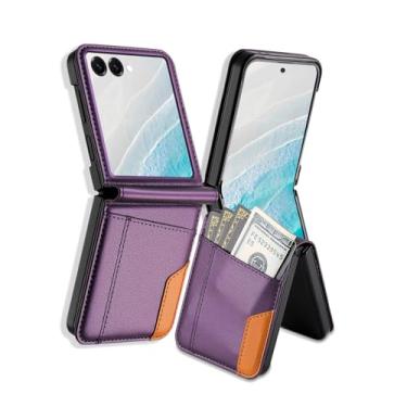 Imagem de Asuwish Capa de celular para Samsung Galaxy Z Flip 7 5G Capa carteira com suporte para cartão de crédito suporte com bloqueio RFID Slim Rugged Mobile Flip Cell Accessories ZFlip 7Z Z7 G Flip7 ZFlip7