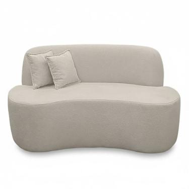 Imagem de Sofá Ondulado Orgânico Pequeno 2 Lugares Sala Bouclé