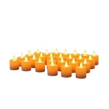 Imagem de Kit 24 Velas De Led Eletrônica Decoração Luz Amarela + Bateria Wishlist