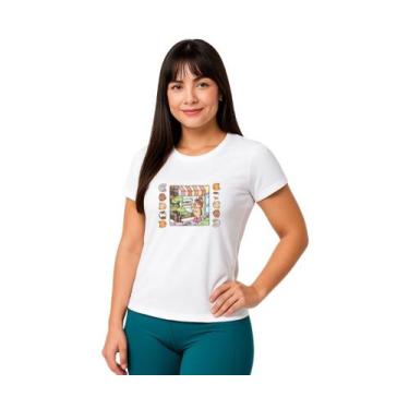 Imagem de camiseta dry fit baby look bob desenho - Bobbie Goods, Branco, GG