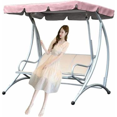 Imagem de Capa de substituição para balanço de jardim, cobertura superior impermeável e resistente aos raios UV para balanço de pátio de 2 ou 3 lugares, tecido Oxford 210D para cobertura de balanço externo~/