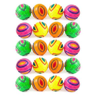 Imagem de Kit 24 Bolinhas Para Pets Com Cravo Luz E Apito Brinquedo Interativo A