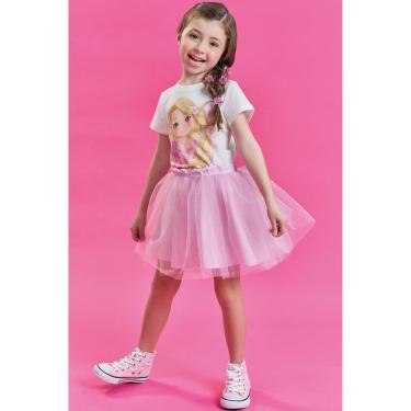 Imagem de Saia Infantil em Tule Rosa Claro Kukiê-Feminino