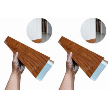 Imagem de Kit 2 protetores para porta de madeira contra umidade e arranhoes de 6
