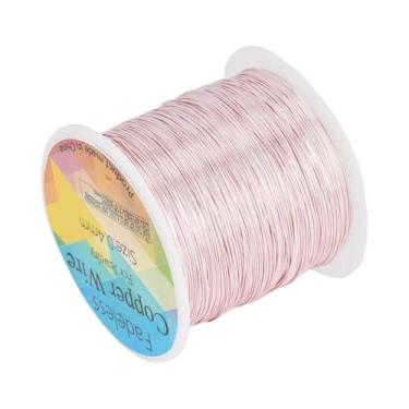 Imagem de 100m/rolo fio de cobre 0.3/0.4/0.5mm cabo de miçangas diy para fazer j