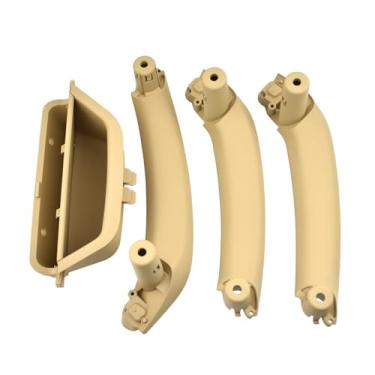 Imagem de Compatível com BMW X3 F25 X4 F26 2011 2012 2013 2014 2015 2016 2017 Maçaneta interna do carro Painel da porta interna Puxe a tampa da guarnição Acessórios para automóveis(RHD Beige 4pcs)