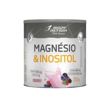 Imagem de Suplemento Magnésio e Inositol 210g Bodyaction, Frutas Vermelhas