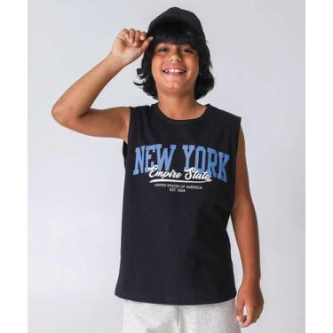 Imagem de Regata Juvenil Estampada Marisa Tam 10 a 16 Preto-67127, 10, Preto