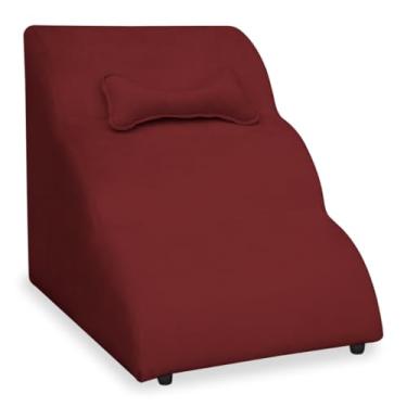 Imagem de Pet de Espuma 3 Degraus para Cães e Gatos de Pequeno Porte Rampas de Mobilidade Suaves e Seguras (VERMELHO)