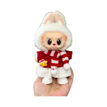 Imagem de Conjunto De Acessórios De Natal Labubu Com Roupa Vermelha Para Bonecas