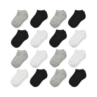 Imagem de Meias De Tornozelo Para Meninos E Meninas, 16 Pares, Meias Escolares D