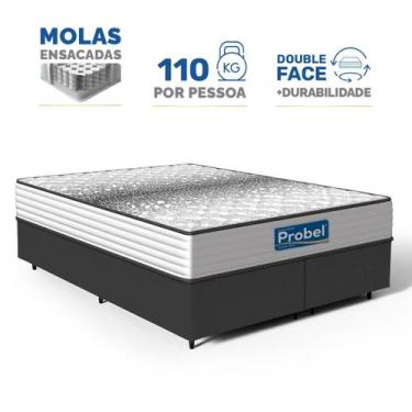 Imagem de Cama Box com Colchão de Molas Ensacadas Double Face Essence Probel Que