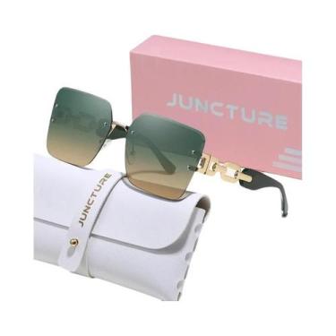 Imagem de Óculos De Sol Femininos Sem Armação Com Gradiente, Grande Estilo, Pres