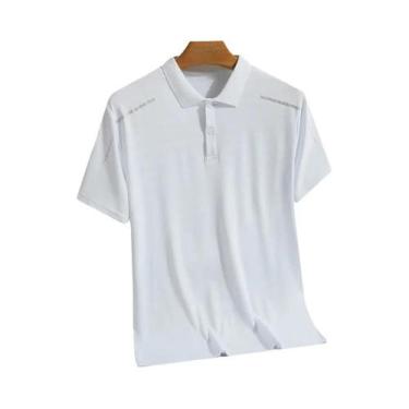 Imagem de Camisa Polo Feminina De Verão Em Seda Gelada, Secagem Rápida, Respiráv