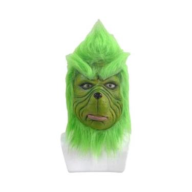 Imagem de Máscara De Monstro Verde Com Pelagem Para Cosplay, Máscara De Hallowee