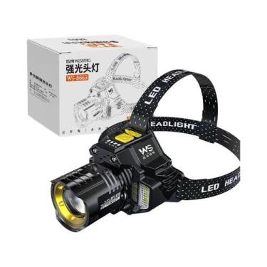 Imagem de Lanterna De Cabeça LED Recarregável À Prova d'Água, Potente, Com Zoom 