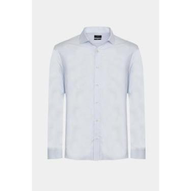 Imagem de Camisa Aramis Manga Longa Regular Liso Azul e Branco-Masculino