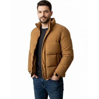 Imagem de Jaqueta Dixen Masculina Puffer Veludo Cotelê Marrom Claro-Masculino