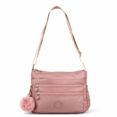 Imagem de Bolsa Feminina Transversal Tiracolo Nylon Casual Leve Design com Múlti