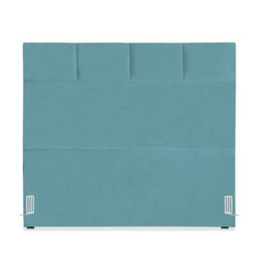 Imagem de Cabeceira de Cama Box Viúva 128 cm Marjorie Inspire House Suede Veludo