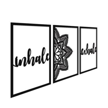 Imagem de Quadros para sala e quarto alto relevo inhale 32x46cm - JABB