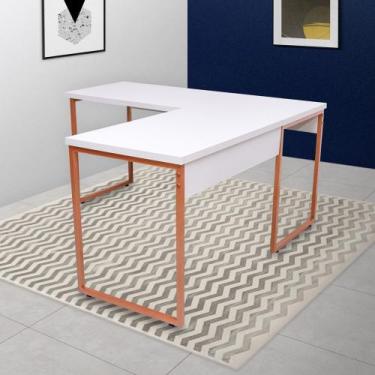 Imagem de Mesa de Escritório Office Estilo Industrial Inspire de canto 150x150 B