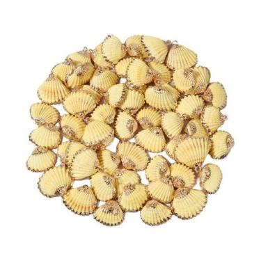 Imagem de Pingentes De Conchas Perfuradas Coloridas Em Espiral, 5 Peças, Suprime