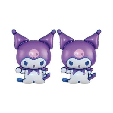 Imagem de Balões De Folha Hello Kitty Kuromi 2 Peças Decoração Fofa Para Festa D