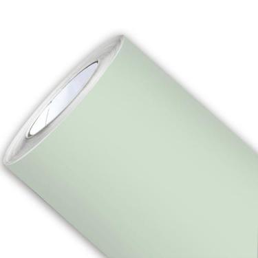 Imagem de Papel de Parede Adesivo Vinil Verde Menta Fosco Revestimento Lavável P