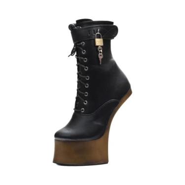 Imagem de Botas De Plataforma Com Salto Alto De 7 Polegadas JIALUOWEI Fancy Pony